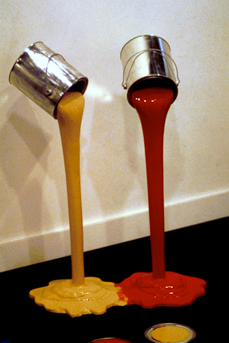 Red and Yellow Paint Cans