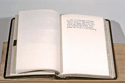 Diary entry of birthday exchange