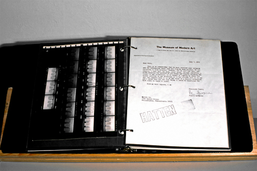 Letter from MoMA, pertaining to 1st Piece of Art for/from the Moon, project notebook