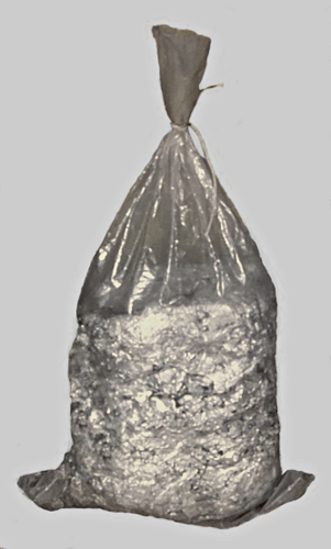 Aluminum foil stripped from 