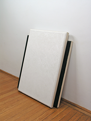 Black White Leaning Canvases