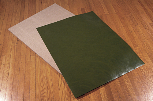 Green paper dropped on raw linen (view 1,1992-95)