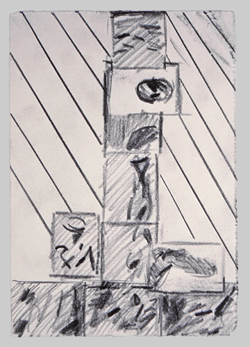 sketch for Figure at Sea, (second composition, P-9-84)