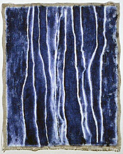 Hypnopompic Red with Blue Lines
