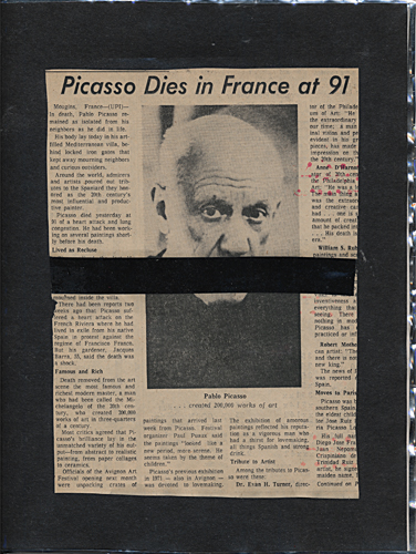 Picasso's Obituary