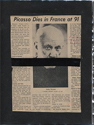Picasso's Obituary