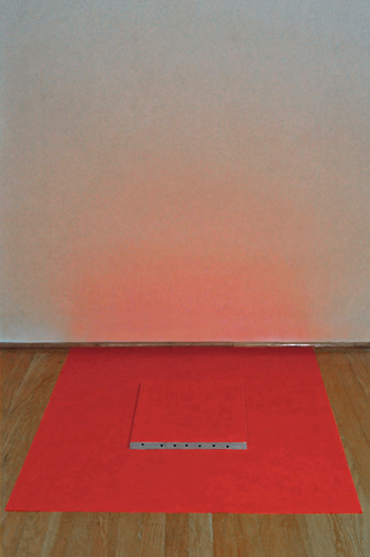Red Canvas on Red Paper