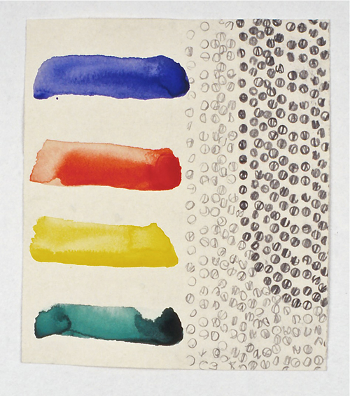 Violet Code with Blue, Red, Yellow and Green Pigment